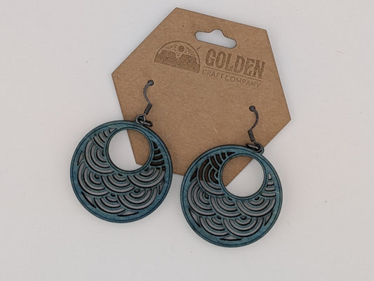 Waveform Drop Earrings – Ocean Blue