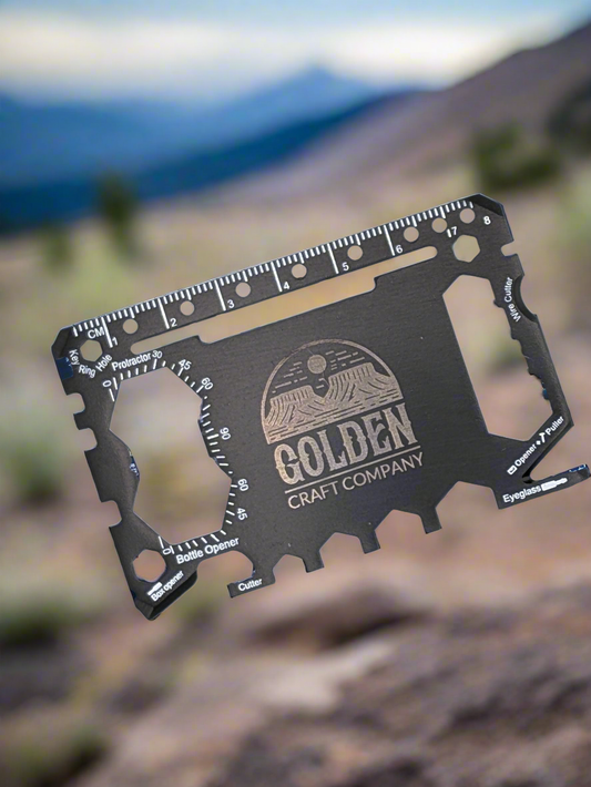 Pocket Survival Multitool - Metal Wallet Card
